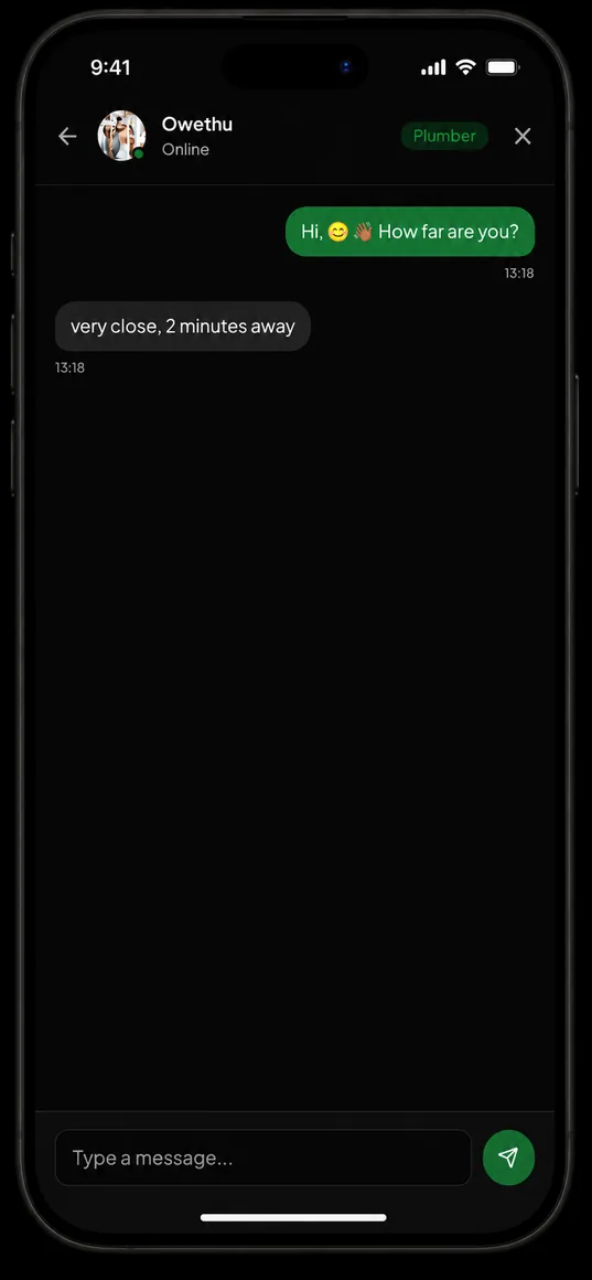 In-app chat