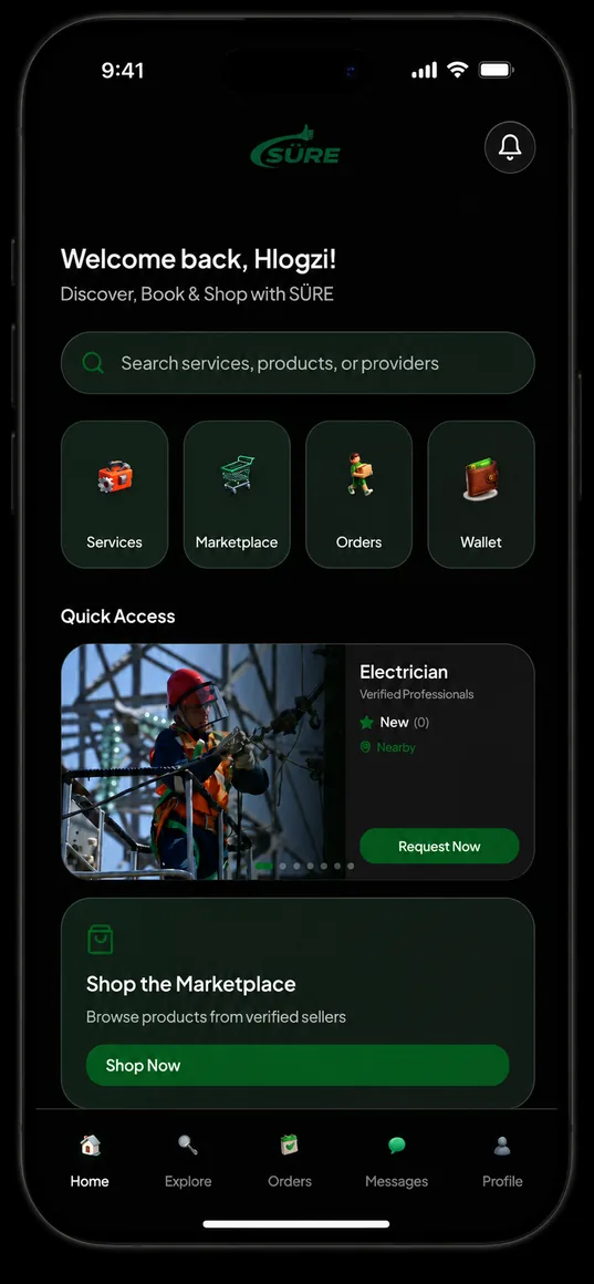 Home screen